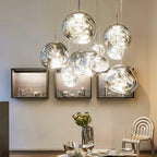Modern Lava Glass Dome Pendant Light 1-Light