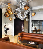 Modern Lava Glass Dome Pendant Light 1-Light
