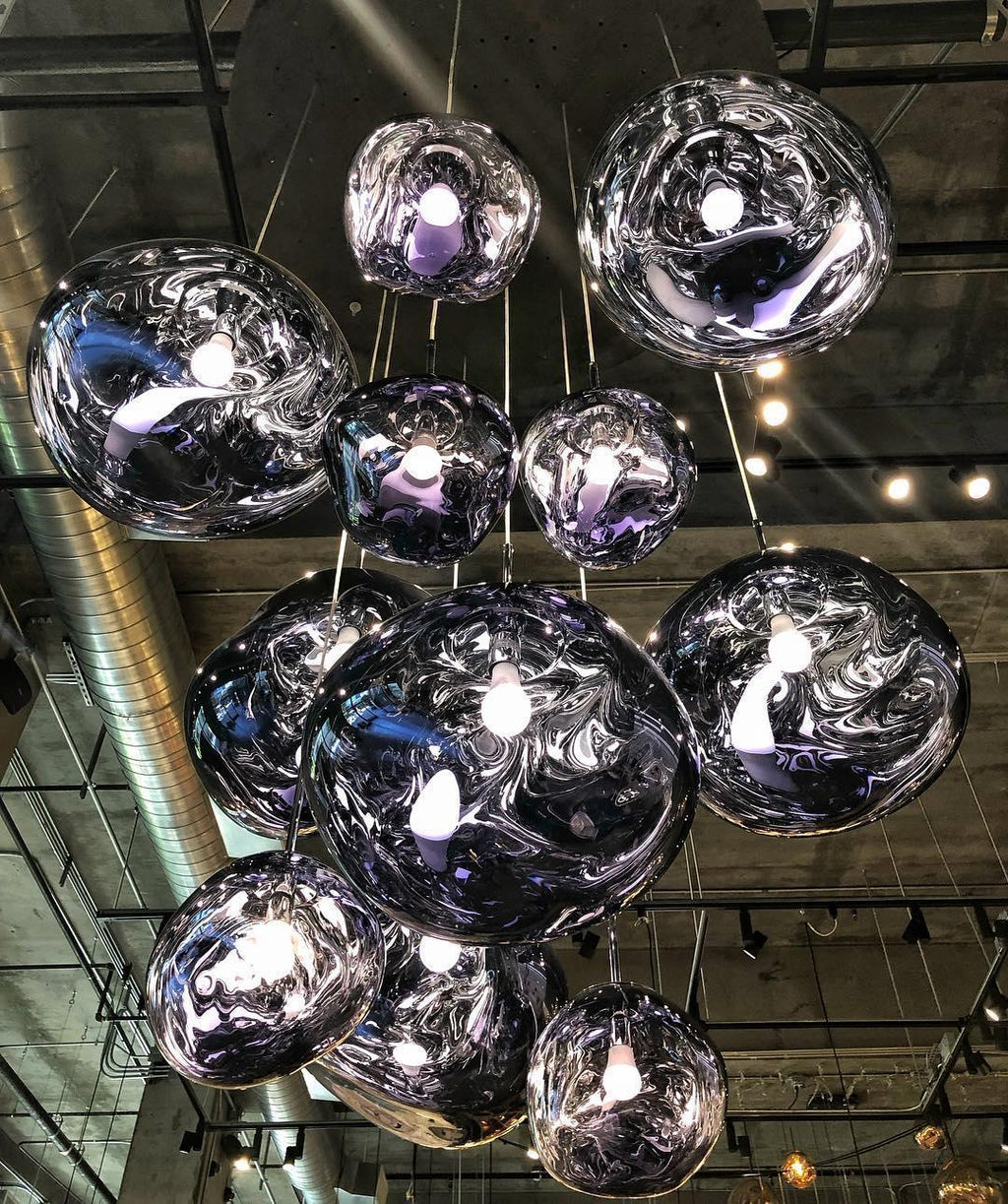 Modern Lava Glass Dome Pendant Light 1-Light