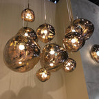Modern Lava Glass Dome Pendant Light 1-Light