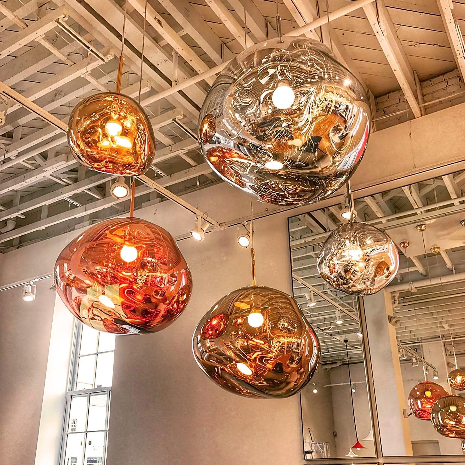 Modern Lava Glass Dome Pendant Light 1-Light