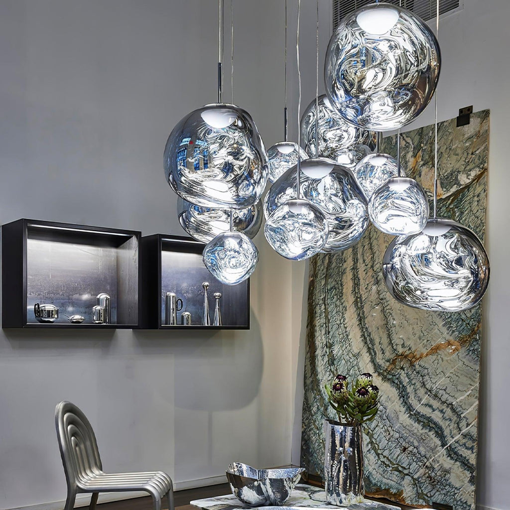 Modern Lava Glass Dome Pendant Light 1-Light