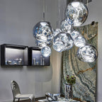 Modern Lava Glass Dome Pendant Light 1-Light