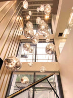 Modern Lava Glass Dome Pendant Light 1-Light
