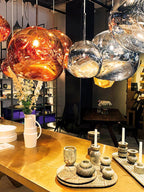 Modern Lava Glass Dome Pendant Light 1-Light