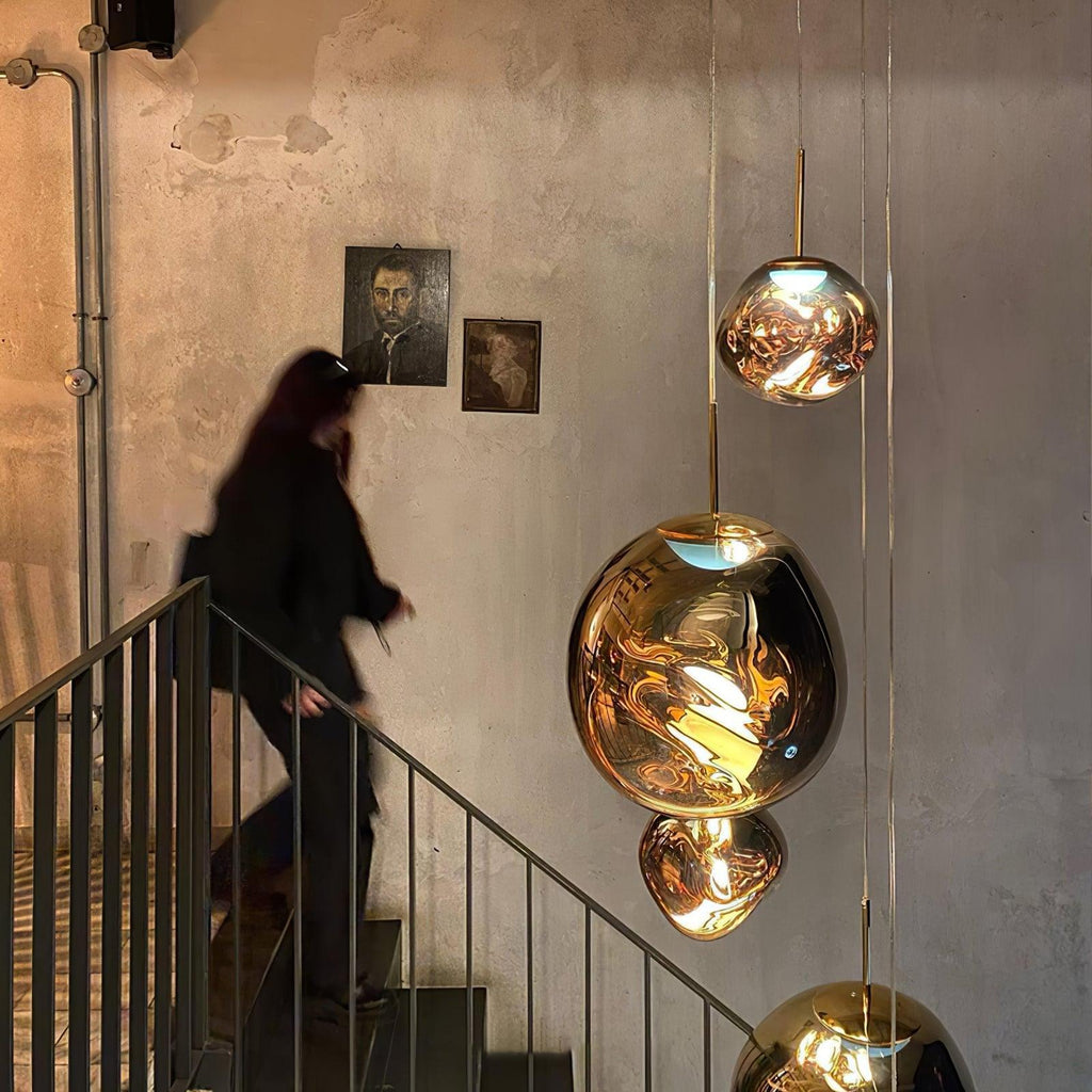 Modern Lava Glass Dome Pendant Light 1-Light