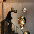 Modern Lava Glass Dome Pendant Light 1-Light