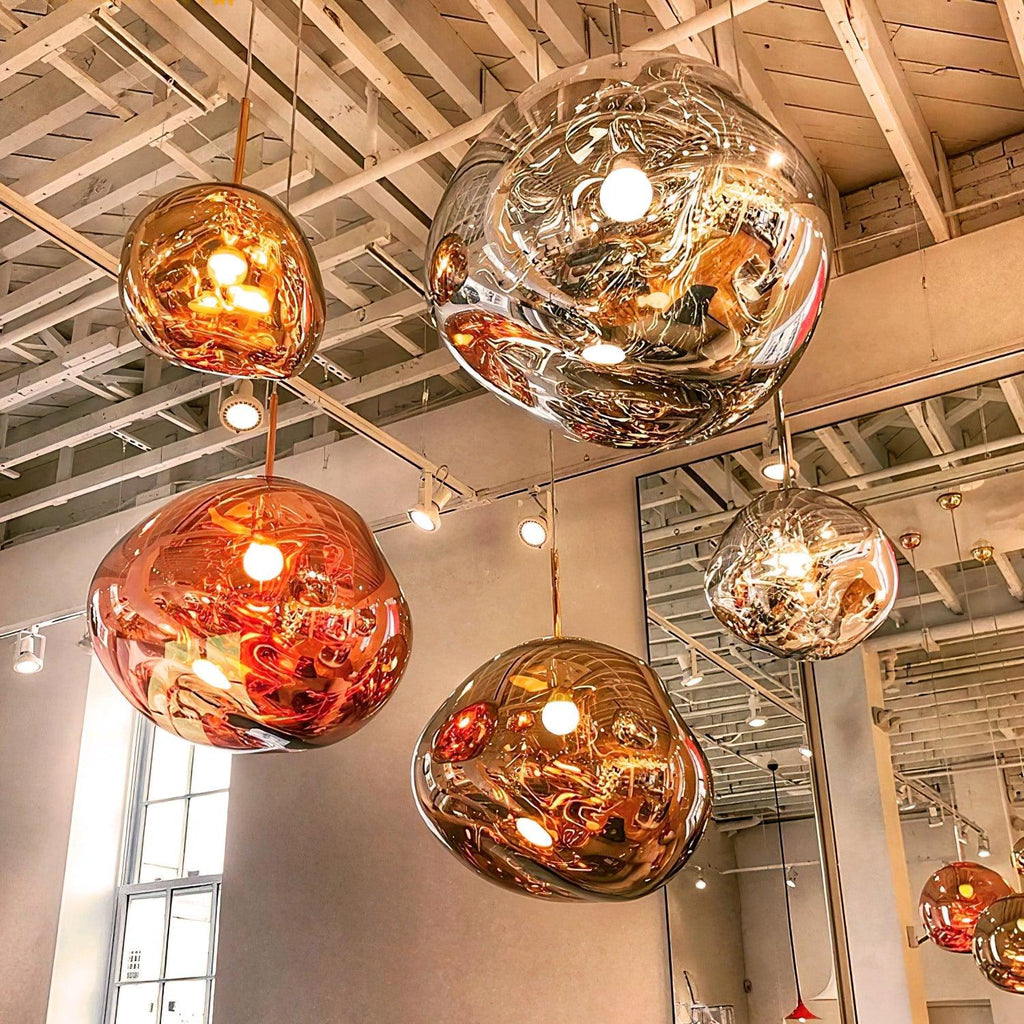 Modern Lava Glass Dome Pendant Light 1-Light