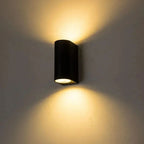 Outdoor Wall Light with Integrated LED Up and Down Design Modern Exterior Fixture