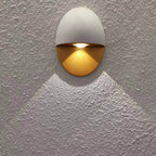 LED Outdoor Wall Sconce Oval 5W 3000K Warm White Downlight Minimalist Design