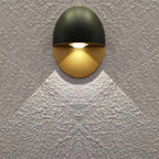 LED Outdoor Wall Sconce Oval 5W 3000K Warm White Downlight Minimalist Design
