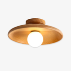 Flush Mount Ceiling Light LED Wood Shade 18 to 35 cm 110 to 240V