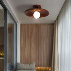 Flush Mount Ceiling Light LED Wood Shade 18 to 35 cm 110 to 240V