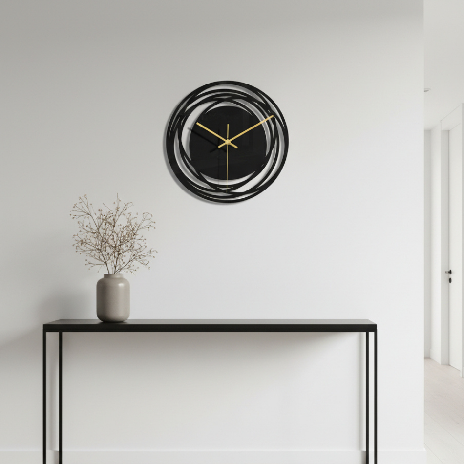 Silent Wall Clock, Poly-Crystal Material, Quartz Movement