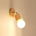 Wall Sconce Wood and Metal Adjustable Wall Light IP44 Rated E26 E27 Fixture