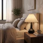 Indoor Table Lamp Modern Minimalist Pleated Shade Tri Color Dimmable LED