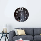 Modern Wall Clock Acrylic DIY Frameless Silent Quartz Design