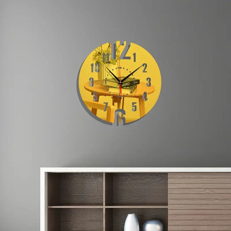 Modern Wall Clock Acrylic DIY Frameless Silent Quartz Design