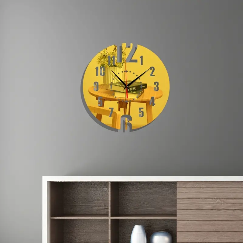 Modern Wall Clock Acrylic DIY Frameless Silent Quartz Design