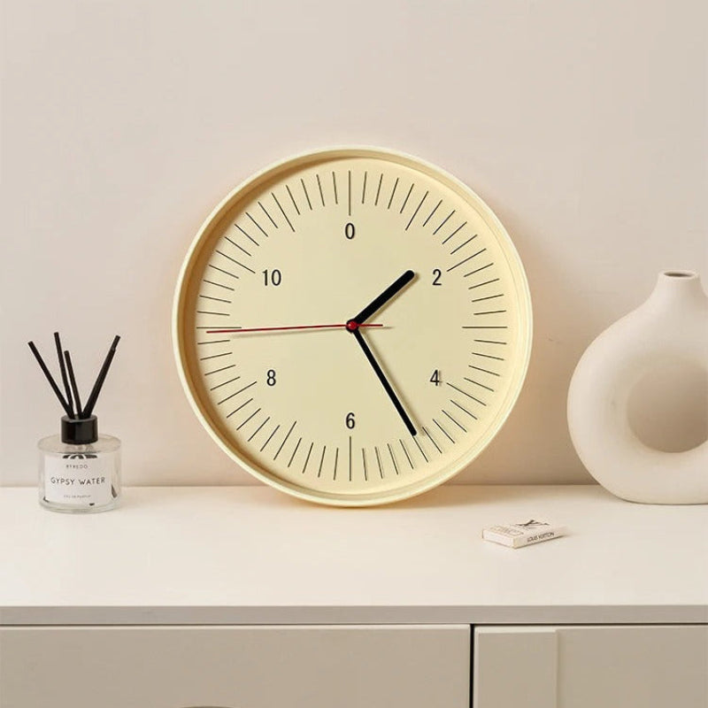 Wall Clock Round ABS Plastic Minimalist Indoor Decor
