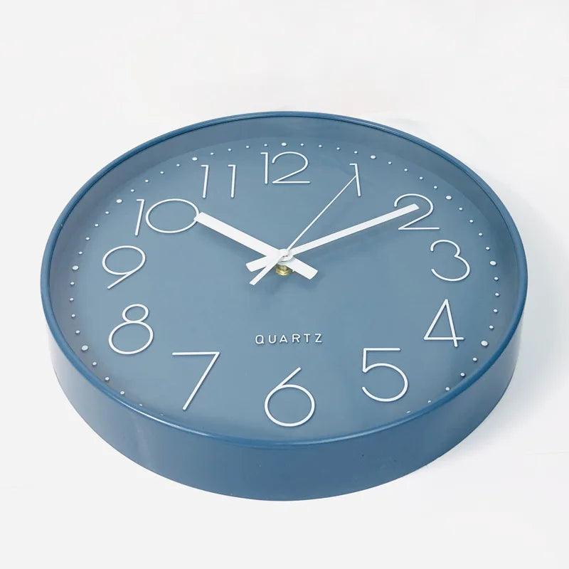 Wall Clock Battery Operated Plastic Frame Glass Cover Indoor Use