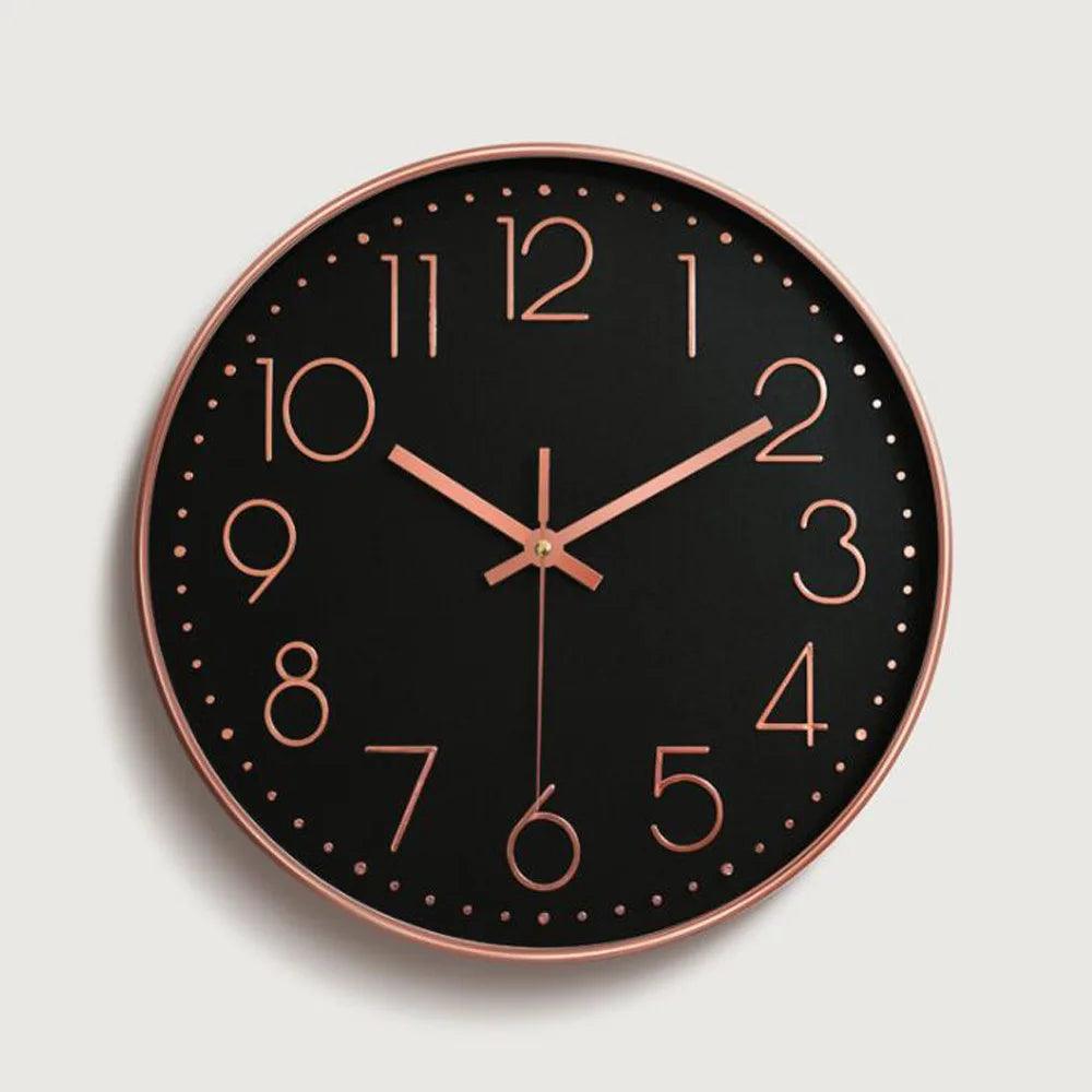 Wall Clock Battery Operated Plastic Frame Glass Cover Indoor Use