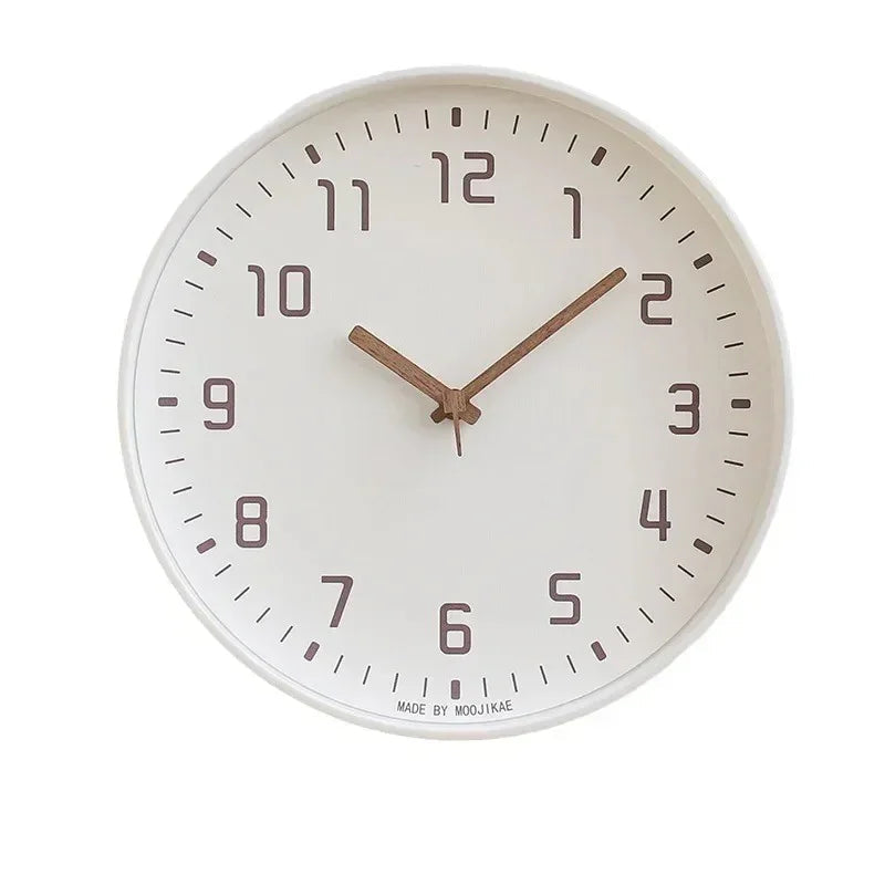 Wall Clock Silent Quartz Movement ABS Frame Modern Analog Display