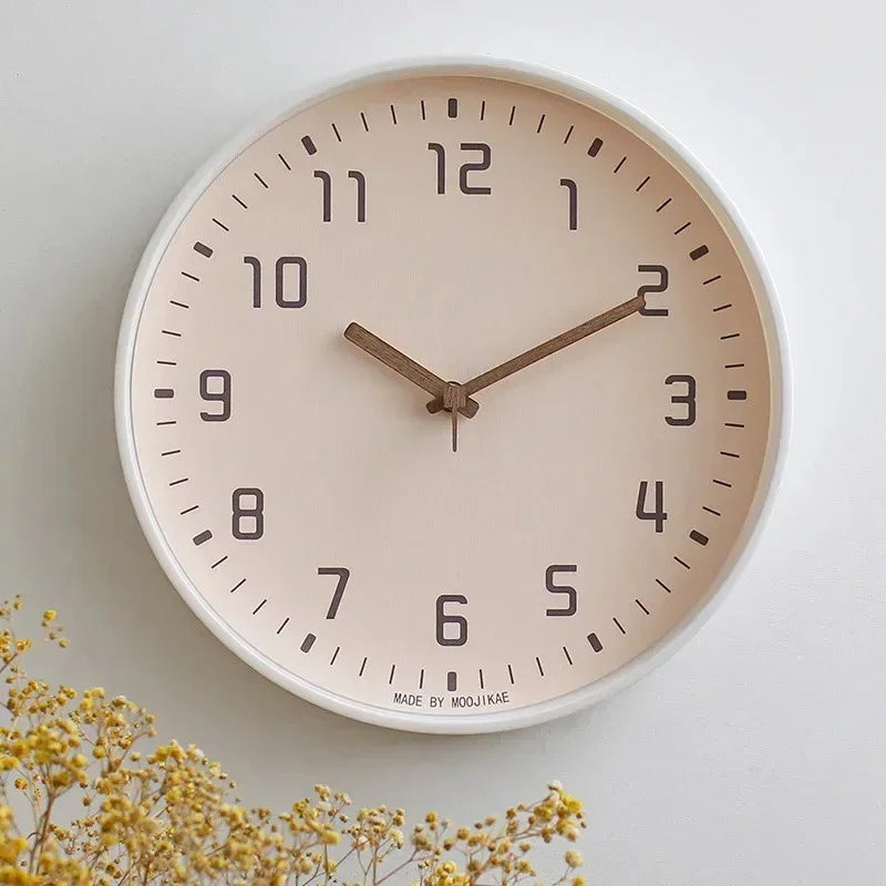 Wall Clock Silent Quartz Movement ABS Frame Modern Analog Display