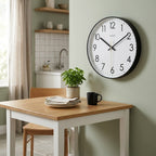 Nordic Wall Clock Silent Quartz Movement Minimalist Glass ABS Battery Powered