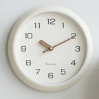 Round Analog Wall Clock Silent Quartz Movement Lightweight ABS Plastic