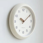 Round Analog Wall Clock Silent Quartz Movement Lightweight ABS Plastic