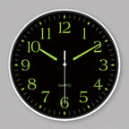 Wall Clock Silent Quartz Luminous Analog Battery Operated Round Design