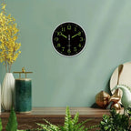 Wall Clock Silent Quartz Luminous Analog Battery Operated Round Design