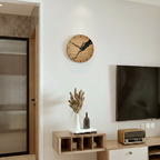 Walnut Wall Clock Premium Wood Minimalist Wall Mounted Design