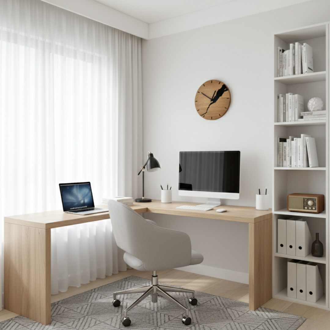 Walnut Wall Clock Premium Wood Minimalist Wall Mounted Design