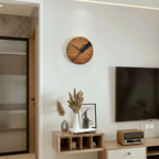 Walnut Wall Clock Premium Wood Minimalist Wall Mounted Design