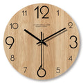 Wooden Wall Clock Minimalist Design Silent Operation Analog Display