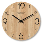 Wooden Wall Clock Minimalist Design Silent Operation Analog Display