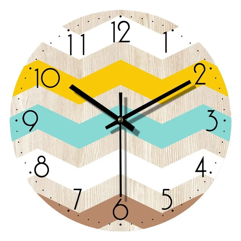 Wooden Wall Clock Minimalist Design Silent Operation Analog Display