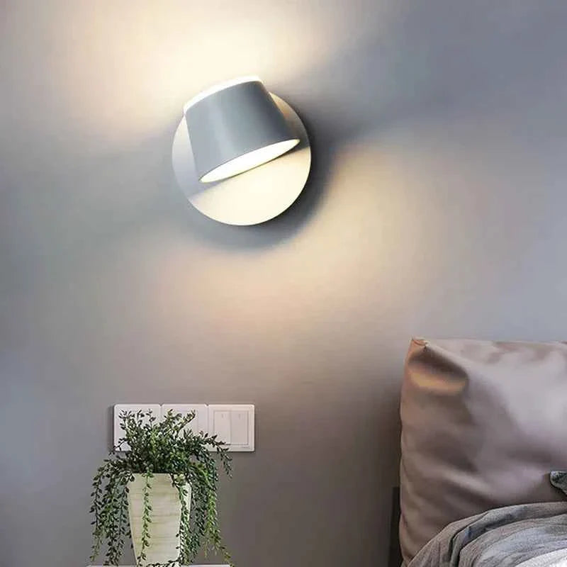 BrightGlow LED Wall Lamp | Rotatable Shade, Modern Aluminium Design