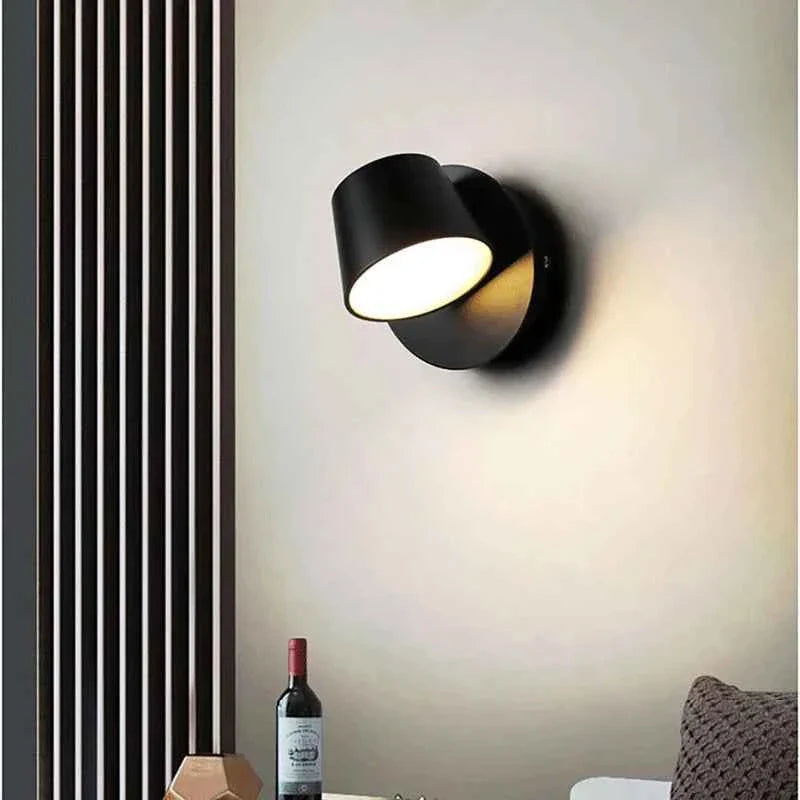 BrightGlow LED Wall Lamp | Rotatable Shade, Modern Aluminium Design