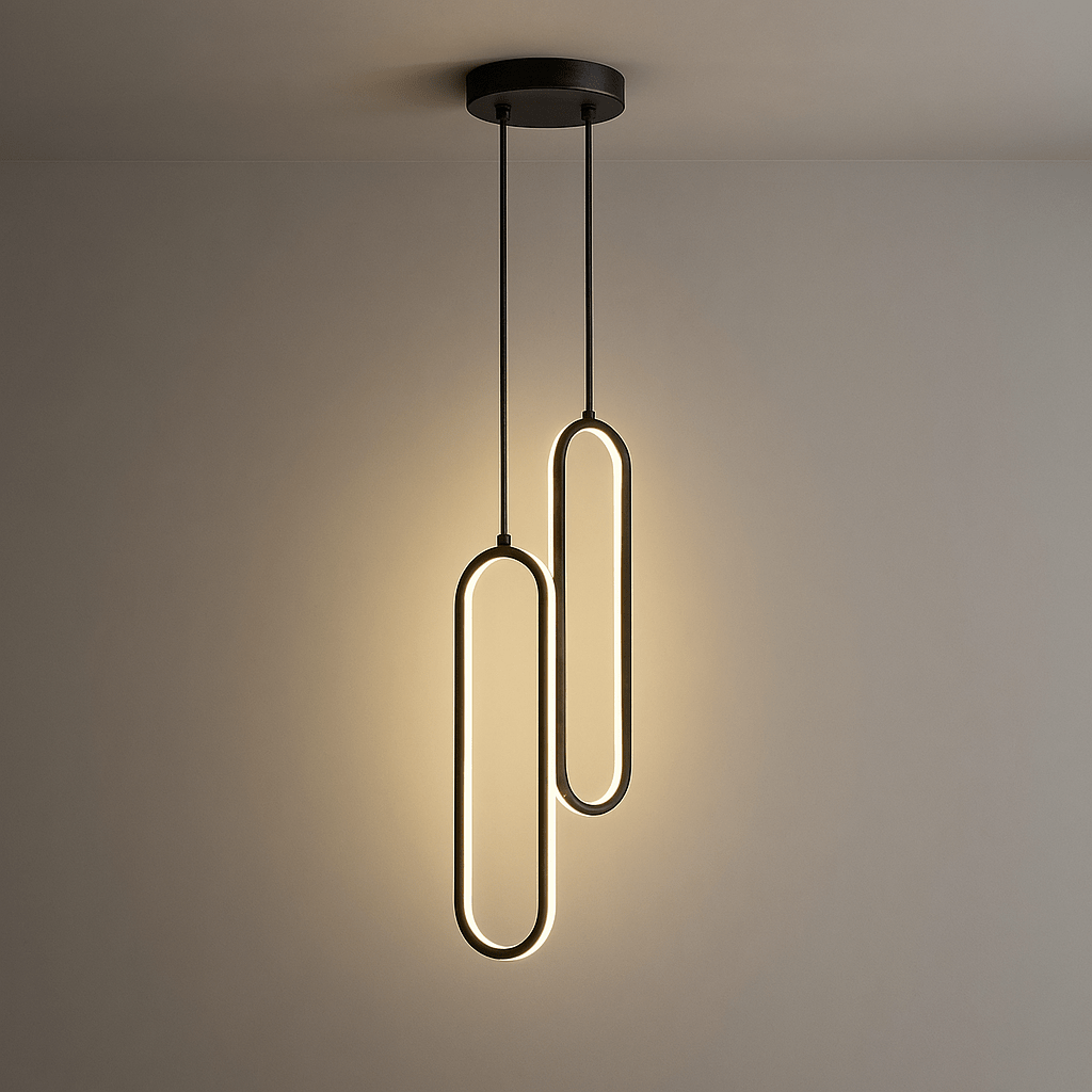 Cleo LED Hanglamp | Ovale Vorm, Geborsteld Goud of Zwart