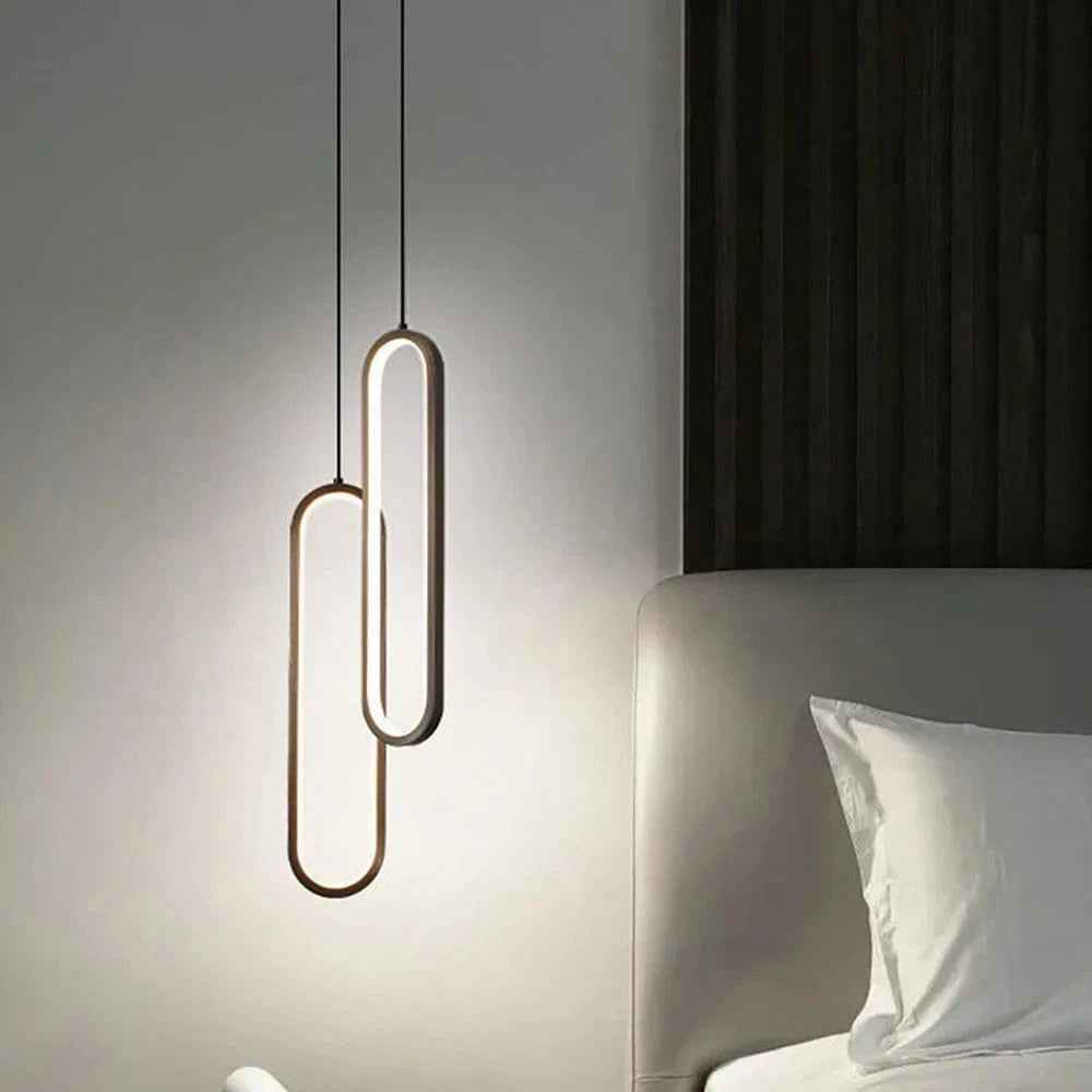 Cleo LED Hanglamp | Ovale Vorm, Geborsteld Goud of Zwart