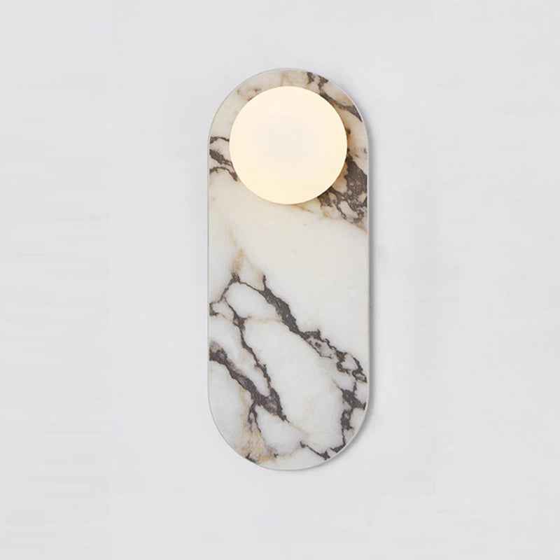 Aria Wandlamp | Marmerlook, Opaalglas, Modern Design