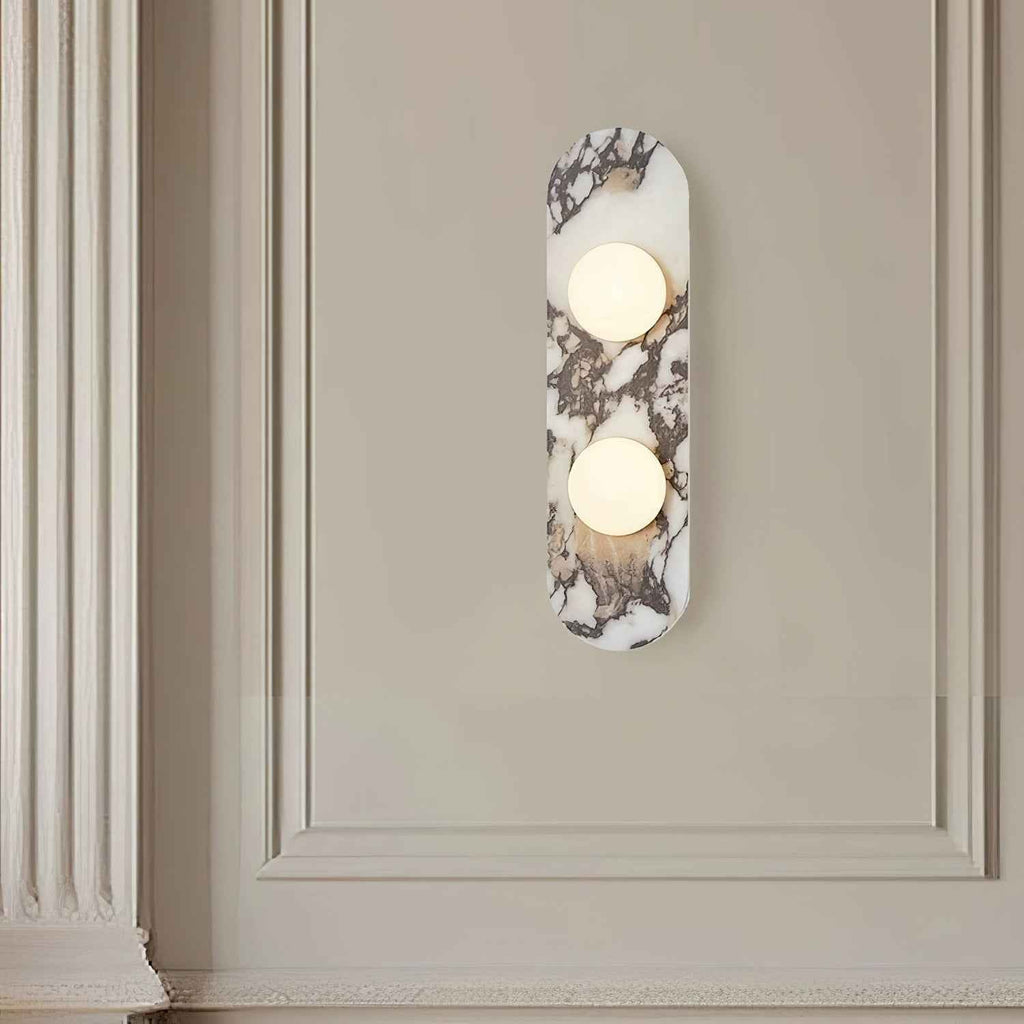 Aria Wandlamp | Marmerlook, Opaalglas, Modern Design