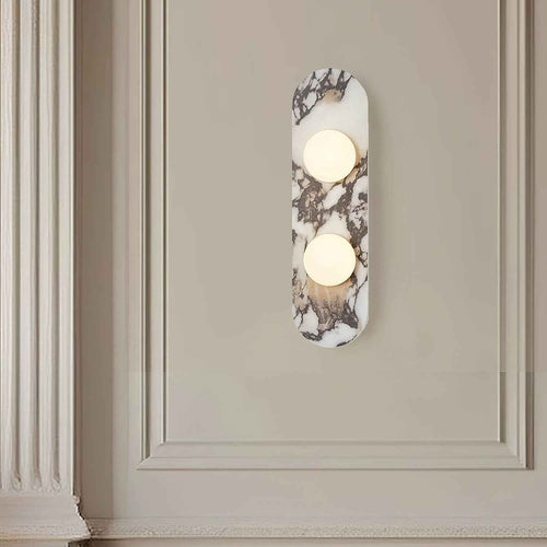Aria Wandlamp | Marmerlook, Opaalglas, Modern Design