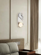 Aria Wandlamp | Marmerlook, Opaalglas, Modern Design