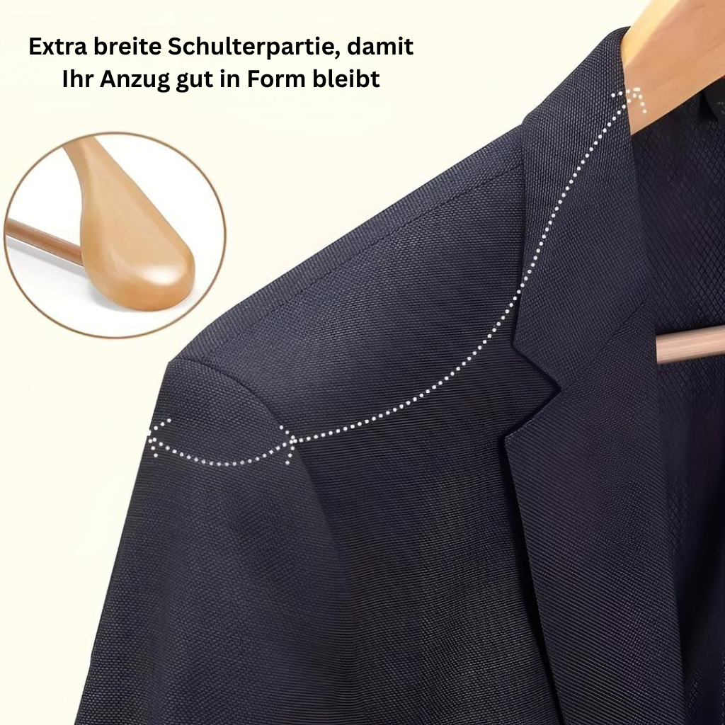 ModusAkzent: Wooden Hanger – Elegant, Sturdy & Versatile for Suits, Shirts & Coats