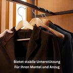 ModusAkzent: Wooden Hanger – Elegant, Sturdy & Versatile for Suits, Shirts & Coats