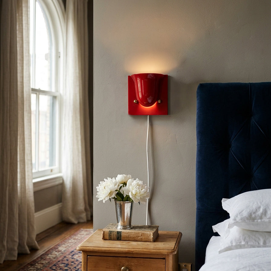 Mollo Plug-In Folded Resin Wall Sconce